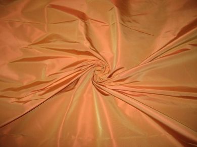 SILK TAFFETA FABRIC 60&quot; Peach with orange shot