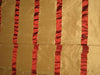 Silk taffeta gold with crimson red stripes 54&quot; wide