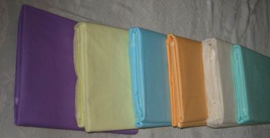 Dark Lavender,Lime yellow,Sky Blue,Apricot Peach,Ivory &amp; Sea Green colours 100% cotton organdy fabric~44