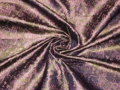 Dark purple Color Brocade fabric Width 44&quot;