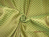 Silk Brocade Fabric 3.80YDS LIME GREEN and METALIC gold