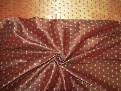 Reversible Silk Brocade Fabric Brown X gold color 58 inches