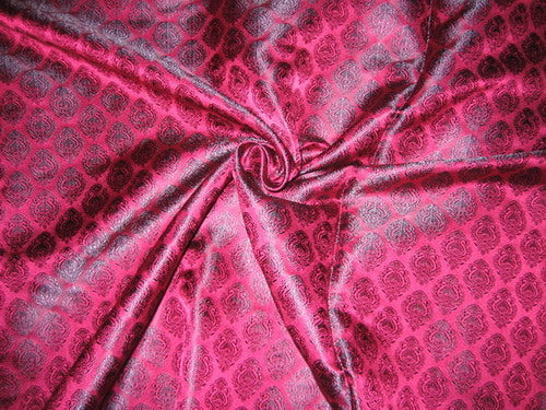 Silk Brocade fabric Indian Pink &amp; Purple 44" wide BRO112[4]