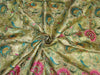 Silk Brocade fabric gold color with embroidery 44&quot;