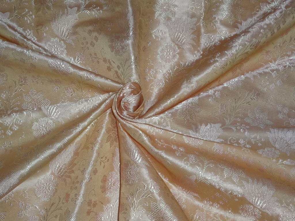 Silk Brocade Fabric blush pink color 44&quot; bro558[2]