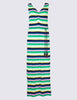 100%Silk Taffeta green with bright salmon satin stripes 54&quot; TAFS165[3]