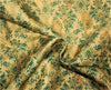 Brocade digital print fabric gold X green color 44" wide bro668[1]