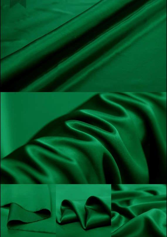 11 MOMME SILK HABOTAI EMERALD GREEN COLOR 44" WIDE