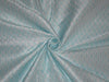 Spun SILK BROCADE FABRIC Light Blue &amp; Ivory 44" wide BRO288[4]