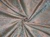 Silk Brocade Light Blue & Light Caramel Color floral design 44" wide BRO297[2]