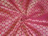 Pure SILK BROCADE FABRIC Pink,Light Gold & Metallics 44" wide BRO312[3]