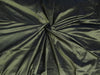 PURE SILK DUPIONI FABRIC KHAKI GREEN COLOR