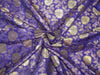 Heavy Silk Brocade Fabric Purple x Metallic Gold color 44&quot;