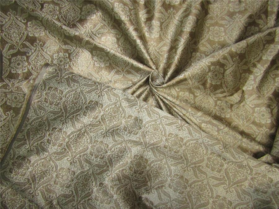 Brocade Fabric gold x silver color 44&quot;wide