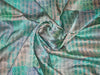 Lycra Satin print fabric Green x grey color 44&quot; wide