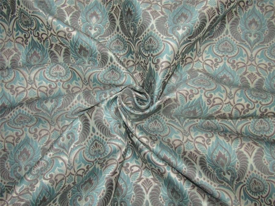 Brocade fabric Blue x grey color 54&quot;WIDE