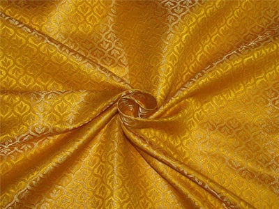 Reversible Brocade fabric turmeric X gold color 44&quot;