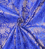 Reversible Brocade Fabric Royal blue x gold 44&quot;