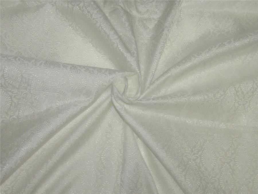 Brocade Fabric white Color 44" wide BRO653[3]