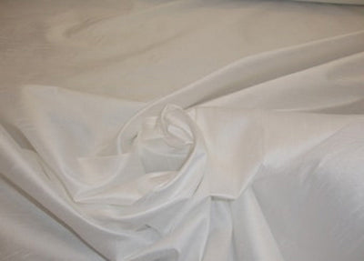 Silk dupioni fabric 54&quot; wide white colour DUP14