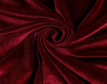 100% Cotton Velvet Wine Red Fabric 44...