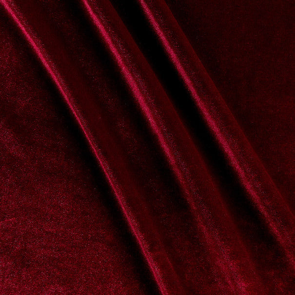 100% Cotton Velvet Wine Red Fabric 44 wide –