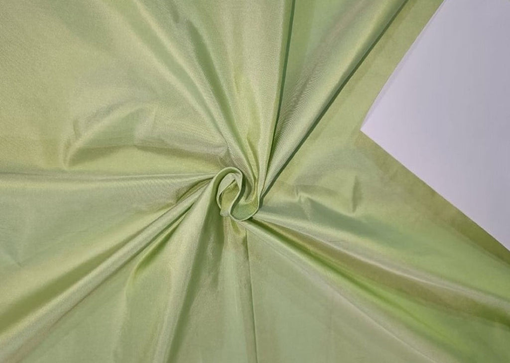 100% Pure Silk TAFFETA Green Fabric ~ 54&quot; wide.