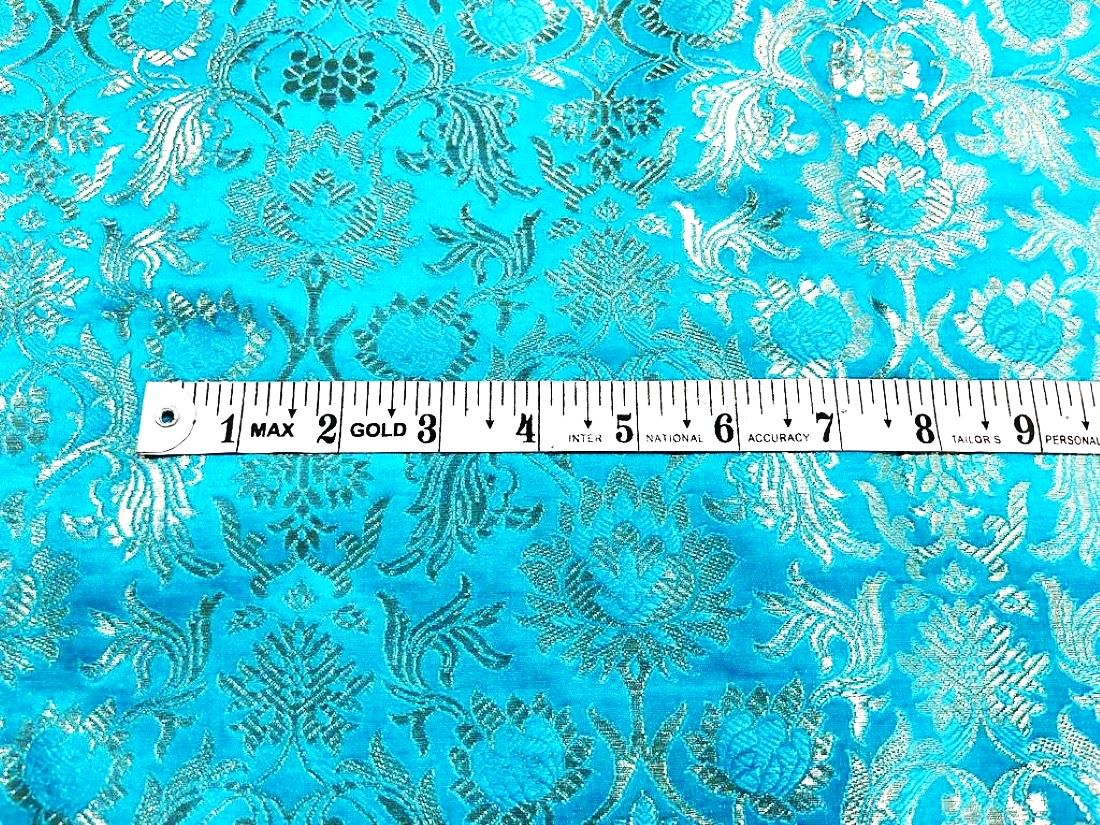 Brocade jacquard fabric 44" wide ~available in six colors Watermelon, Electric Blue,Dusty Mint,Sea Blue,Hot Pink BRO829
