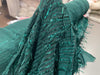 Full WATERFALL LYCRA Sequence Net Fabric Green Color 58&quot; Wide by the yard