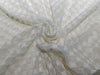 GEORGETTE SEMI SHEER FABRIC 44" wide COMPUTER EMBROIDERY IVORY COLOR