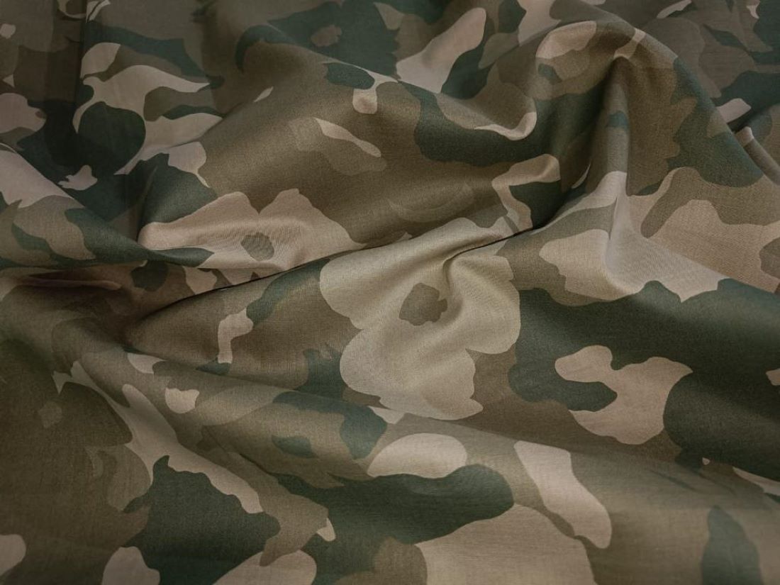 100% Cotton Fabric Army/Camouflage Print 58" wide