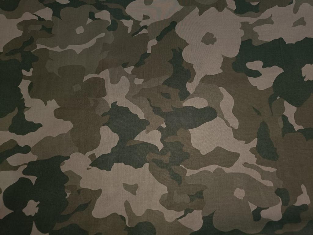 100% Cotton Fabric Army/Camouflage Print 58" wide