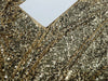 Net Fabric with gold color SEQUENCE lycra 58&quot; Wide
