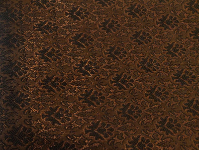 Silk Brocade Fabric 56" wide BRO822 available in two colors royal blue and copper brown