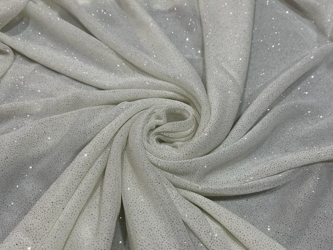 white color shimmer Lycra fabric ~ 54&quot; wide