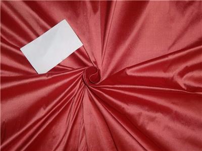 100% Silk Dupioni Red x Coral fabric 54&quot; wide DUP230[2]