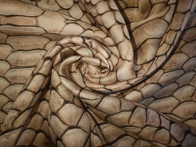 100% silk twill printed fabric- 44" wide snake skin [12899]