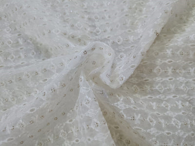 organza embroidery fabric 44" WIDE [ 5 EMBROIDERIES]