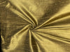 100% PURE SILK DUPIONI FABRIC Antique Gold x Black ~ 54&quot; WITH SLUBS