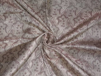 SILK BROCADE TAUPE &amp; FAWN HALF PAISLEY COLOR 44" WIDE BRO328[6]