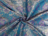 SILK BROCADE BLUE,PURPLE,IVORY &amp; GOLD COLOR 44&quot;INCH