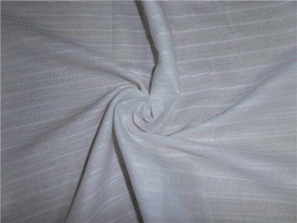 WHITE COTTON VOILE fabric 44&quot; WIDE - stripes #3