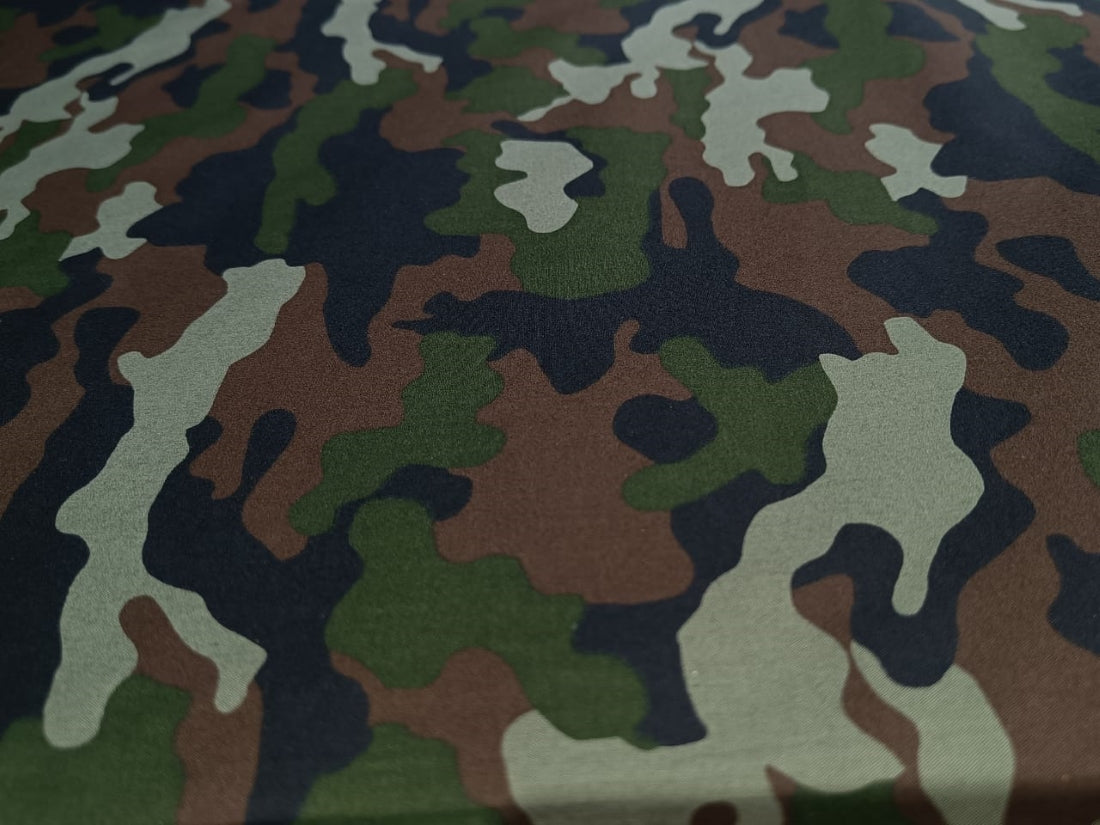 100% Cotton Fabric Army/Camouflage Print 58 wide available in two
