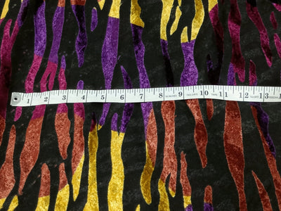 Multi color Devore Polyester Viscose Burnout Velvet fabric available in two prints~ 44" wide