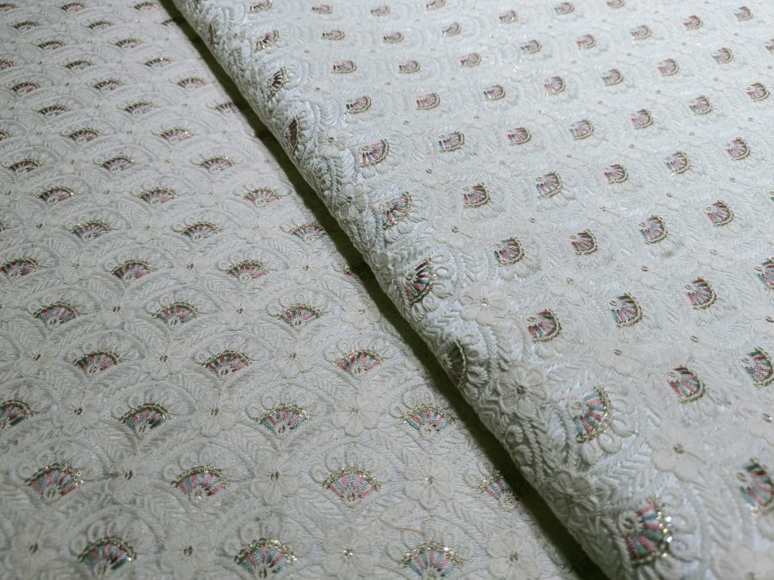 Embroidered Brocade with subtle sequence fabric 44" wide BRO836 available in 3 different choice