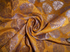 BROCADE YELLOW, ROYAL BLUE X METALLIC GOLD COLOR 44&quot; wide
