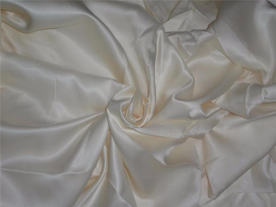 100% DULL silk SATIN FABRIC 120 GRAMS IVORY color 44" wide [6674]