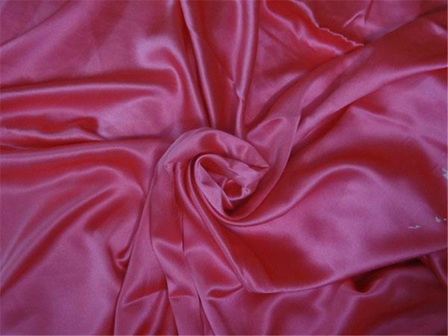 100% PURE SILK SATIN FABRIC BUBBLE GUM PINK  COLOR 120 GRAMS