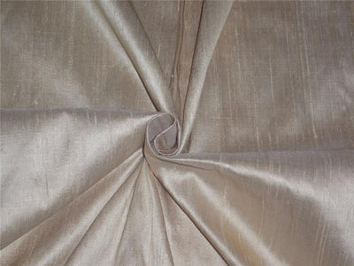 100% PURE SILK DUPIONI FABRIC CREAM 54&quot; WITH SLUBS*