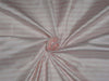 100% silk dupioni fabric baby pink & ivory colour stripes 54" wide